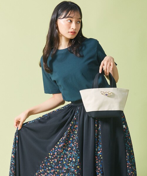 ANEVER(アンエバー)の「【LILY】キャンバス ミニトート(トートバッグ・レディース・ホワイト系/ベージュ系/ネイビー系/ピンク系・F)」の2枚目の写真