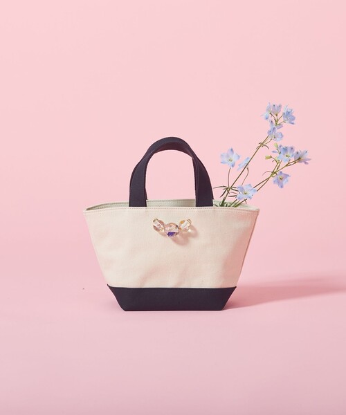 ANEVER(アンエバー)の「【LILY】キャンバス ミニトート(トートバッグ・レディース・ホワイト系/ベージュ系/ネイビー系/ピンク系・F)」の5枚目の写真