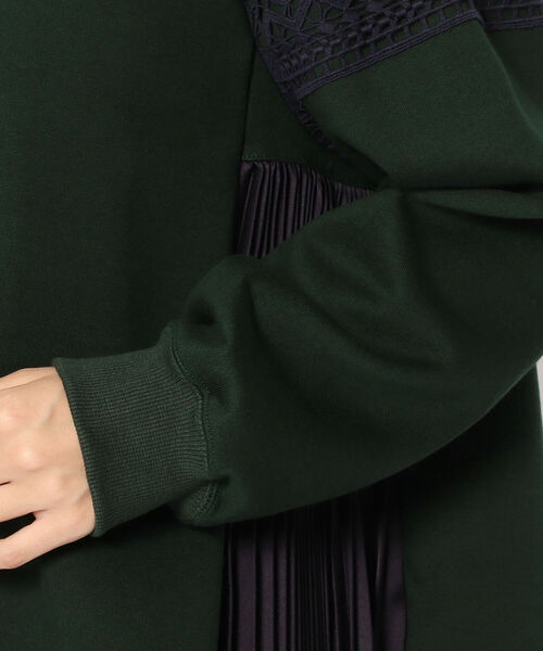 EZUMi(エズミ)の「EZUMi(エズミ)レースコンビサイドプリーツパーカー / YEAW21CS01(パーカー・レディース・グリーン・FREE)」の11枚目の写真