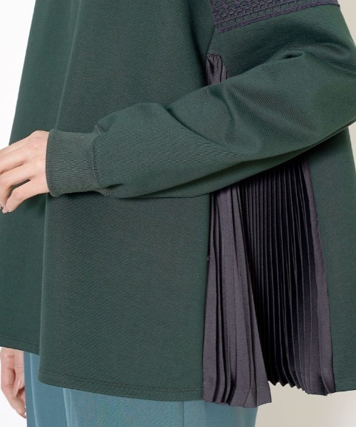 EZUMi(エズミ)の「EZUMi(エズミ)レースコンビサイドプリーツパーカー / YEAW21CS01(パーカー・レディース・グリーン・FREE)」の6枚目の写真