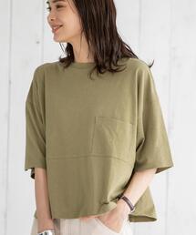 coen | 梨地ワイドポケットTシャツ(Tシャツ/カットソー)