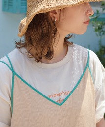 Kastane | カラー刺繍小ロゴT(Tシャツ/カットソー)
