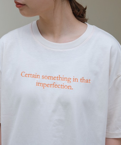 Kastane（カスタネ）の「カラー刺繍小ロゴT（Tシャツ/カットソー・レディース・アイボリー/ライム/サックスブルー/ミント/オフホワイト・XL/M）」の16枚目の写真