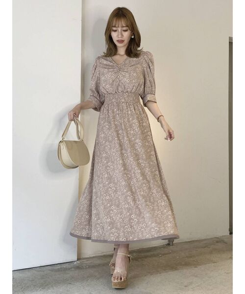 dazzlin（ダズリン）の「アソートギャザーワンピース（ワンピース・レディース・ブラック/ベージュ/ピンク・FREE）」の12枚目の写真