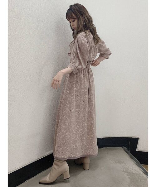 dazzlin（ダズリン）の「アソートギャザーワンピース（ワンピース・レディース・ブラック/ベージュ/ピンク・FREE）」の5枚目の写真