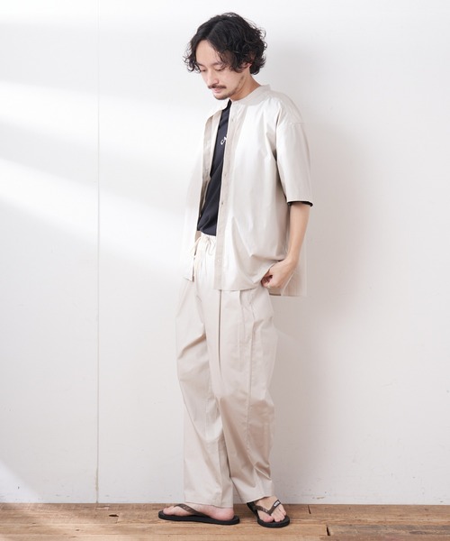 CIAOPANIC TYPY（チャオパニックティピー）の「【ZOZOTOWN限定】【セットアップ】タイプライターバンドカラーシャツ+タックパンツ（セットアップ・メンズ・ブラック/ブラウン/ベージュ系その他・M/L）」の22枚目の写真