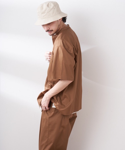 CIAOPANIC TYPY（チャオパニックティピー）の「【ZOZOTOWN限定】【セットアップ】タイプライターバンドカラーシャツ+タックパンツ（セットアップ・メンズ・ブラック/ブラウン/ベージュ系その他・M/L）」の17枚目の写真