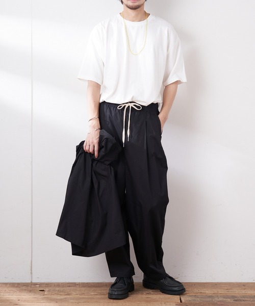 CIAOPANIC TYPY（チャオパニックティピー）の「【ZOZOTOWN限定】【セットアップ】タイプライターバンドカラーシャツ+タックパンツ（セットアップ・メンズ・ブラック/ブラウン/ベージュ系その他・M/L）」の19枚目の写真