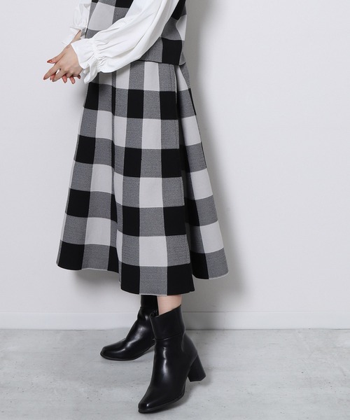 Re.Verofonna（ヴェロフォンナ）の「ジャガードニットスカート（スカート・レディース・ブラック/レオパード/その他/ブラック系その他・MEDIUM）」の2枚目の写真