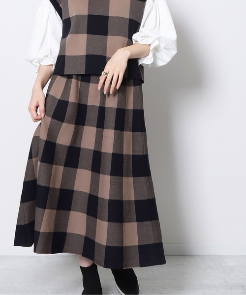 Re.Verofonna（ヴェロフォンナ）の「ジャガードニットスカート（スカート・レディース・ブラック/レオパード/その他/ブラック系その他・MEDIUM）」の6枚目の写真