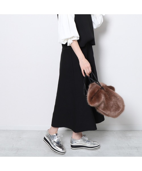 Re.Verofonna（ヴェロフォンナ）の「ジャガードニットスカート（スカート・レディース・ブラック/レオパード/その他/ブラック系その他・MEDIUM）」の5枚目の写真