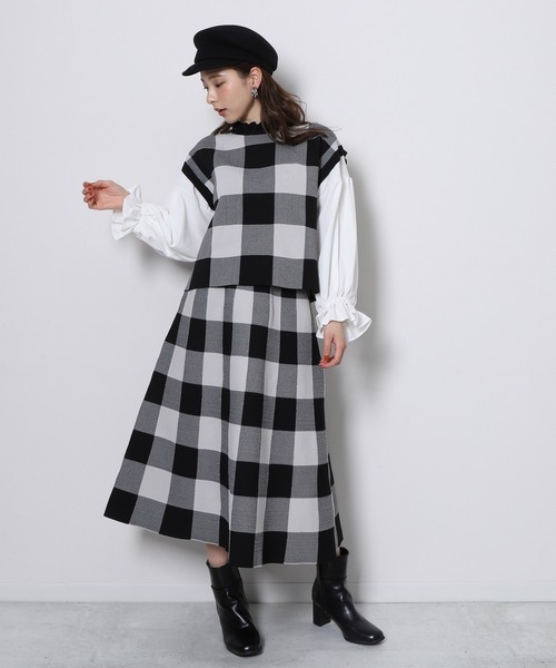 Re.Verofonna（ヴェロフォンナ）の「ジャガードニットスカート（スカート・レディース・ブラック/レオパード/その他/ブラック系その他・MEDIUM）」の8枚目の写真