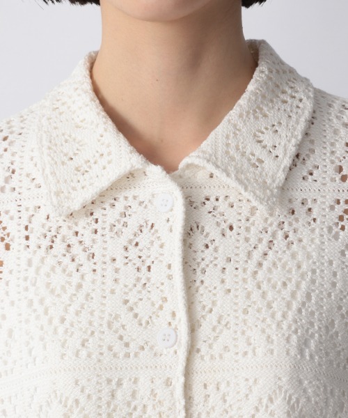 LOWRYS FARM(ローリーズファーム)の「コットンスクエアレースシャツSS 957494(シャツ/ブラウス・レディース・オフホワイト/ブラック・FREE)」の10枚目の写真