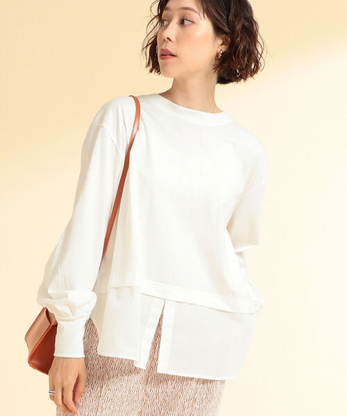 Ray BEAMS(レイビームス)の「Ray BEAMS / バック ギャザー キリカエ Tシャツ(Tシャツ/カットソー・レディース・ブラック/ホワイト/ベージュ・ONE SIZE)」の19枚目の写真