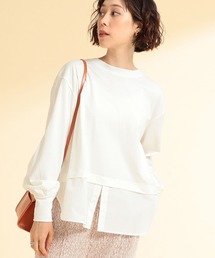 Ray BEAMS | Ray BEAMS / バック ギャザー キリカエ Tシャツ(Tシャツ/カットソー)