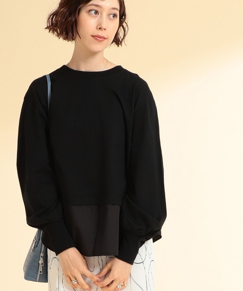 Ray BEAMS(レイビームス)の「Ray BEAMS / バック ギャザー キリカエ Tシャツ(Tシャツ/カットソー・レディース・ブラック/ホワイト/ベージュ・ONE SIZE)」の6枚目の写真