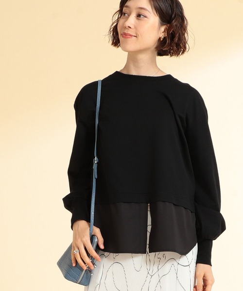 Ray BEAMS(レイビームス)の「Ray BEAMS / バック ギャザー キリカエ Tシャツ(Tシャツ/カットソー・レディース・ブラック/ホワイト/ベージュ・ONE SIZE)」の9枚目の写真