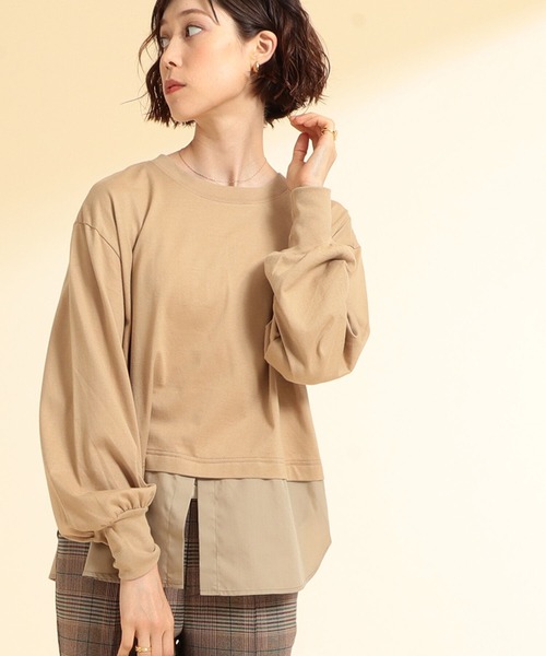 Ray BEAMS(レイビームス)の「Ray BEAMS / バック ギャザー キリカエ Tシャツ(Tシャツ/カットソー・レディース・ブラック/ホワイト/ベージュ・ONE SIZE)」の11枚目の写真