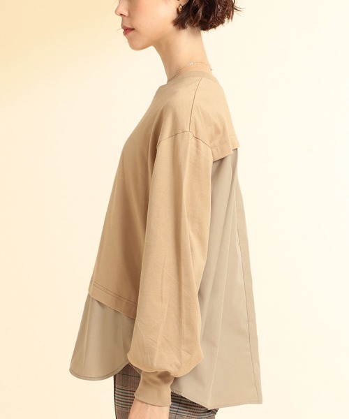 Ray BEAMS(レイビームス)の「Ray BEAMS / バック ギャザー キリカエ Tシャツ(Tシャツ/カットソー・レディース・ブラック/ホワイト/ベージュ・ONE SIZE)」の5枚目の写真