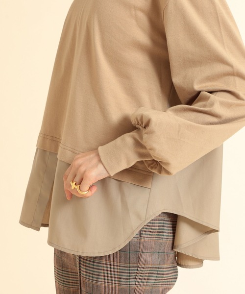 Ray BEAMS(レイビームス)の「Ray BEAMS / バック ギャザー キリカエ Tシャツ(Tシャツ/カットソー・レディース・ブラック/ホワイト/ベージュ・ONE SIZE)」の10枚目の写真