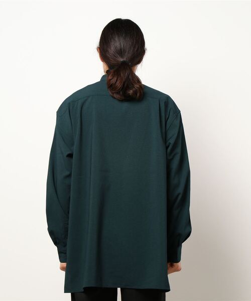 LOWRYS FARM（ローリーズファーム）の「クリアトロバンドカラーシャツ　215517（シャツ/ブラウス・メンズ・ブラック/ブラウン/グリーン/ブラック系その他/ブラウン系その他/ライム・MEDIUM/LARGE）」の21枚目の写真