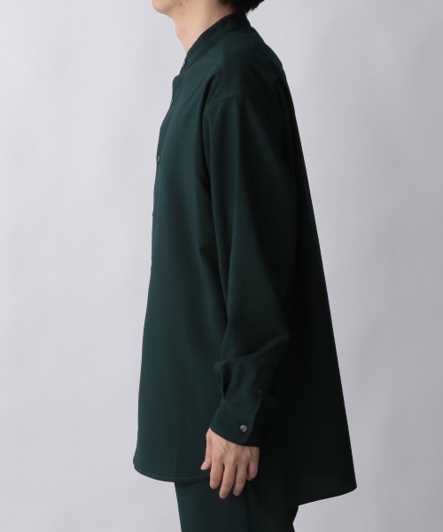 LOWRYS FARM（ローリーズファーム）の「クリアトロバンドカラーシャツ　215517（シャツ/ブラウス・メンズ・ブラック/ブラウン/グリーン/ブラック系その他/ブラウン系その他/ライム・MEDIUM/LARGE）」の13枚目の写真