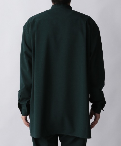 LOWRYS FARM（ローリーズファーム）の「クリアトロバンドカラーシャツ　215517（シャツ/ブラウス・メンズ・ブラック/ブラウン/グリーン/ブラック系その他/ブラウン系その他/ライム・MEDIUM/LARGE）」の14枚目の写真