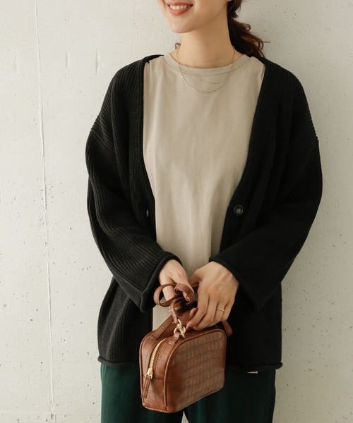 URBAN RESEARCH DOORS(アーバンリサーチドアーズ)の「ローゲージカーディガン(カーディガン/ボレロ・レディース・モカ/ブルー/スミクロ・ONE)」の12枚目の写真