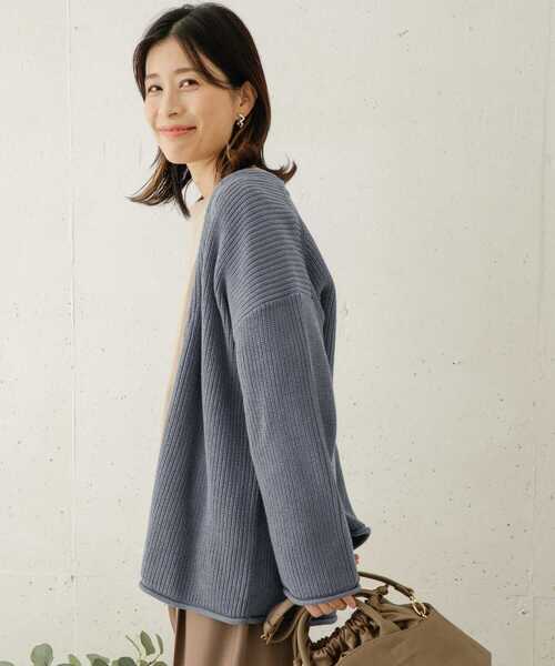 URBAN RESEARCH DOORS(アーバンリサーチドアーズ)の「ローゲージカーディガン(カーディガン/ボレロ・レディース・モカ/ブルー/スミクロ・ONE)」の20枚目の写真