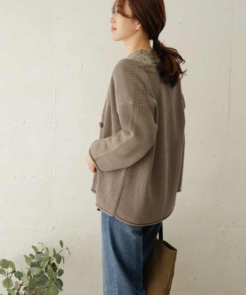 URBAN RESEARCH DOORS(アーバンリサーチドアーズ)の「ローゲージカーディガン(カーディガン/ボレロ・レディース・モカ/ブルー/スミクロ・ONE)」の22枚目の写真