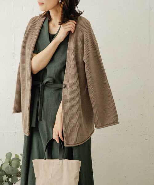 URBAN RESEARCH DOORS(アーバンリサーチドアーズ)の「ローゲージカーディガン(カーディガン/ボレロ・レディース・モカ/ブルー/スミクロ・ONE)」の16枚目の写真