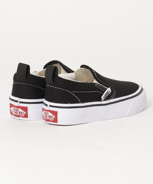 VANS（バンズ）の「VANS ヴァンズ SLIP ON(14-18) スリッポン　V98CS BLACK（スニーカー・キッズ・ブラック・16/17/15 /18/14）」の2枚目の写真