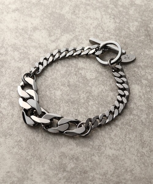 tk.TAKEO KIKUCHI(ティーケータケオキクチ)の「◆アソートチェーンブレスレット(ブレスレット・メンズ・ブラック/シルバー/ブラック系/シルバー系・00)」の3枚目の写真