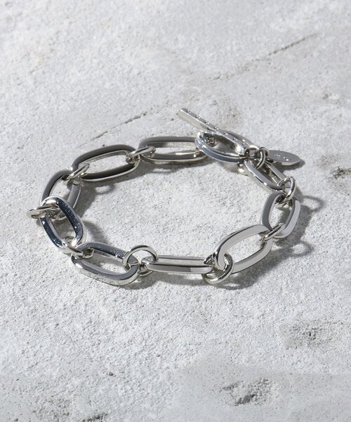 tk.TAKEO KIKUCHI(ティーケータケオキクチ)の「◆アソートチェーンブレスレット(ブレスレット・メンズ・ブラック/シルバー/ブラック系/シルバー系・00)」の1枚目の写真