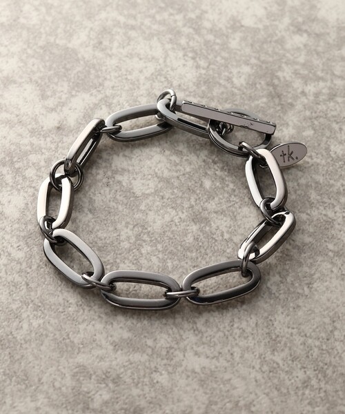 tk.TAKEO KIKUCHI(ティーケータケオキクチ)の「◆アソートチェーンブレスレット(ブレスレット・メンズ・ブラック/シルバー/ブラック系/シルバー系・00)」の2枚目の写真