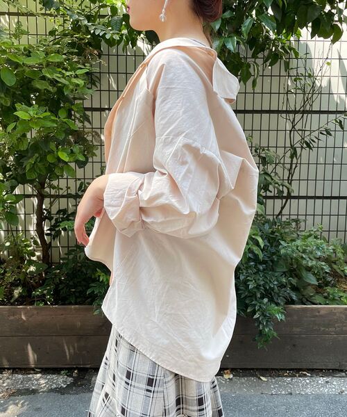 MAJESTIC LEGON（マジェスティックレゴン）の「着回しオーバーシャツ（シャツ/ブラウス・レディース・アイボリー/グレー系その他/ベージュ系その他2・MEDIUM/SMALL）」の10枚目の写真