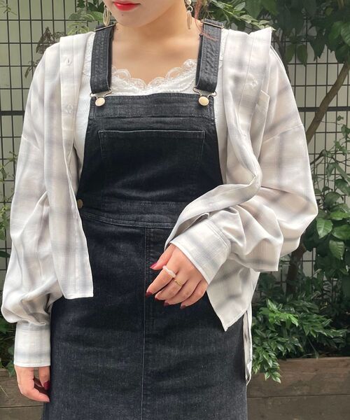 MAJESTIC LEGON（マジェスティックレゴン）の「着回しオーバーシャツ（シャツ/ブラウス・レディース・アイボリー/グレー系その他/ベージュ系その他2・MEDIUM/SMALL）」の8枚目の写真