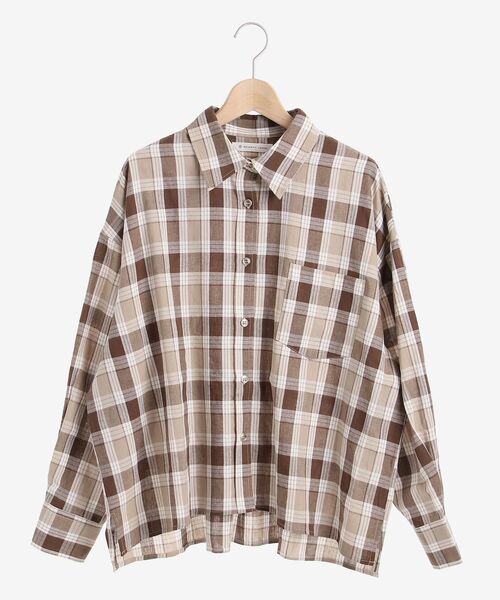 MAJESTIC LEGON（マジェスティックレゴン）の「着回しオーバーシャツ（シャツ/ブラウス・レディース・アイボリー/グレー系その他/ベージュ系その他2・MEDIUM/SMALL）」の12枚目の写真