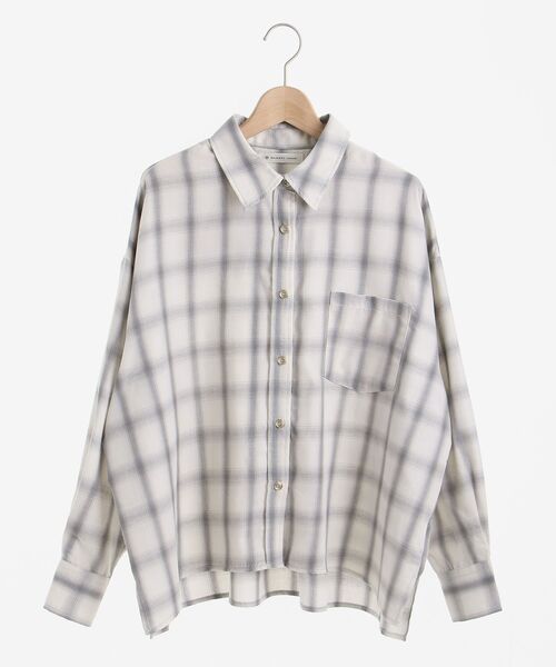 MAJESTIC LEGON（マジェスティックレゴン）の「着回しオーバーシャツ（シャツ/ブラウス・レディース・アイボリー/グレー系その他/ベージュ系その他2・MEDIUM/SMALL）」の9枚目の写真