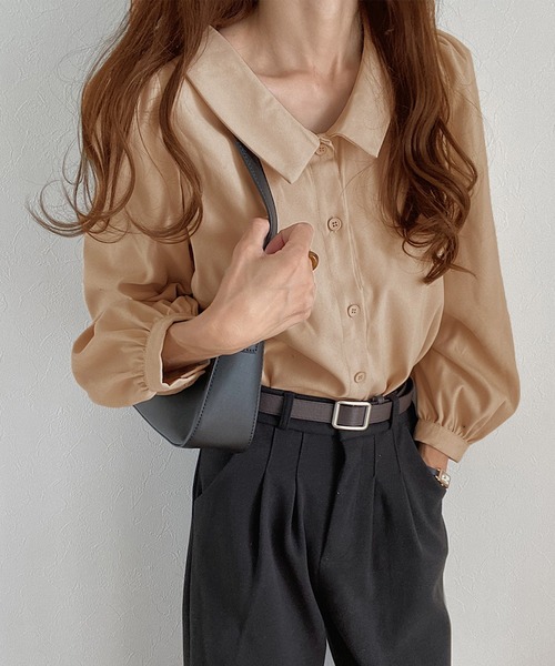 LAUIR（ラウアー）の「フラットカラー長袖シャツ（シャツ/ブラウス