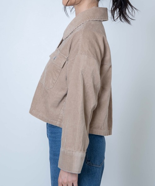 WEGO（ウィゴー）の「WEGO/コーデュロイショートジャケット（ブルゾン・レディース・ベージュ/サックスブルー/アイボリー・FREE）」の18枚目の写真
