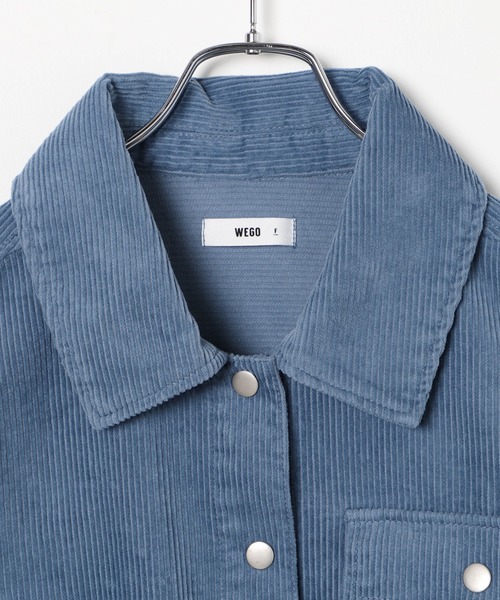 WEGO（ウィゴー）の「WEGO/コーデュロイショートジャケット（ブルゾン・レディース・ベージュ/サックスブルー/アイボリー・FREE）」の22枚目の写真