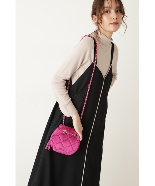 JILL STUART（ジルスチュアート）の「◆ポピーミニバッグ（ショルダーバッグ・レディース・ピンク/ライトグリーン・ﾌﾘ-）」の3枚目の写真