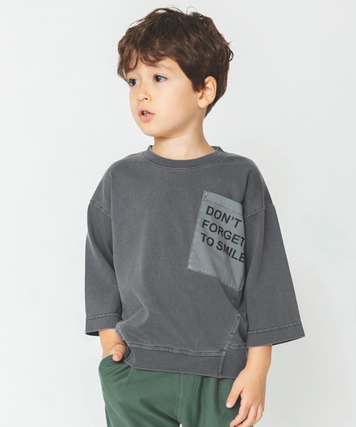 BRANSHES(ブランシェス)の「【ロゴポケット】8分袖Tシャツ(Tシャツ/カットソー・キッズ・ブルーグレー/チャコールグレー/パープル・110cm/140cm/90cm/130cm/120cm/150cm/100cm)」の17枚目の写真