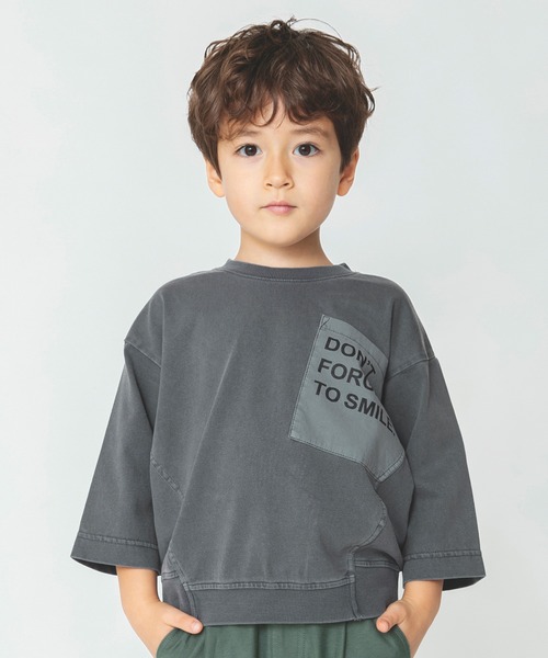 BRANSHES(ブランシェス)の「【ロゴポケット】8分袖Tシャツ(Tシャツ/カットソー・キッズ・ブルーグレー/チャコールグレー/パープル・110cm/140cm/90cm/130cm/120cm/150cm/100cm)」の19枚目の写真