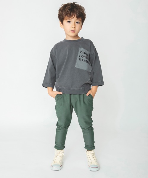 BRANSHES(ブランシェス)の「【ロゴポケット】8分袖Tシャツ(Tシャツ/カットソー・キッズ・ブルーグレー/チャコールグレー/パープル・110cm/140cm/90cm/130cm/120cm/150cm/100cm)」の22枚目の写真