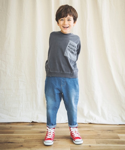 BRANSHES(ブランシェス)の「【ロゴポケット】8分袖Tシャツ(Tシャツ/カットソー・キッズ・ブルーグレー/チャコールグレー/パープル・110cm/140cm/90cm/130cm/120cm/150cm/100cm)」の15枚目の写真