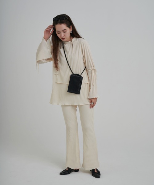 TINA：JOJUN（ティーナジョジュン）の「楊柳 フレアパンツ TINA：JOJUN（その他パンツ・レディース・ブラック/ホワイト・M/S）」の15枚目の写真