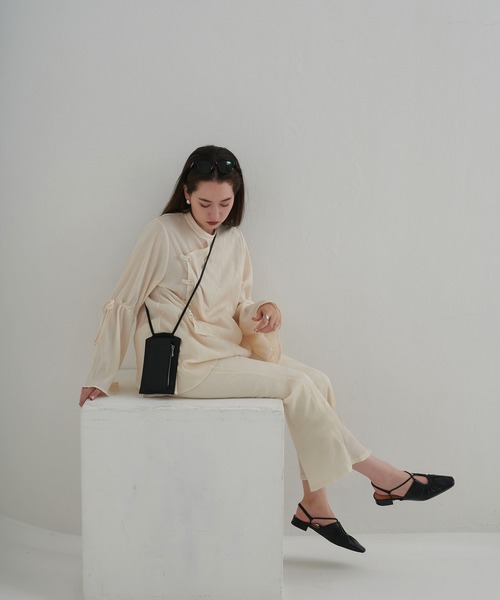 TINA：JOJUN（ティーナジョジュン）の「楊柳 フレアパンツ TINA：JOJUN（その他パンツ・レディース・ブラック/ホワイト・M/S）」の5枚目の写真