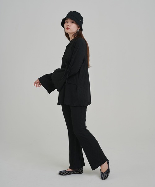 TINA：JOJUN（ティーナジョジュン）の「楊柳 フレアパンツ TINA：JOJUN（その他パンツ・レディース・ブラック/ホワイト・M/S）」の11枚目の写真